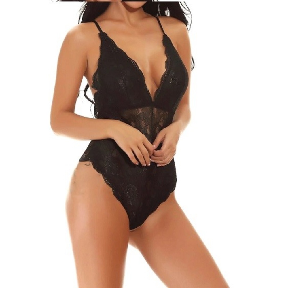 Black Lace Bodysuit or Teddy S-XXL